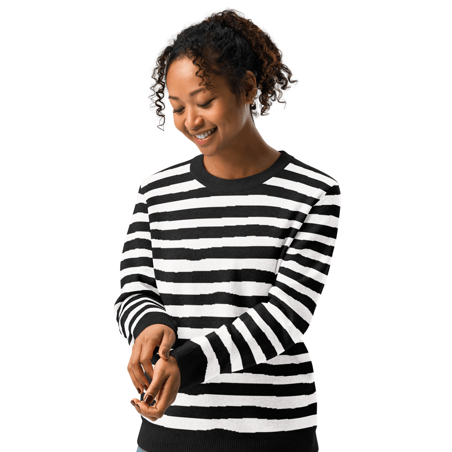 Pugsley Print Knit Crewneck Sweater