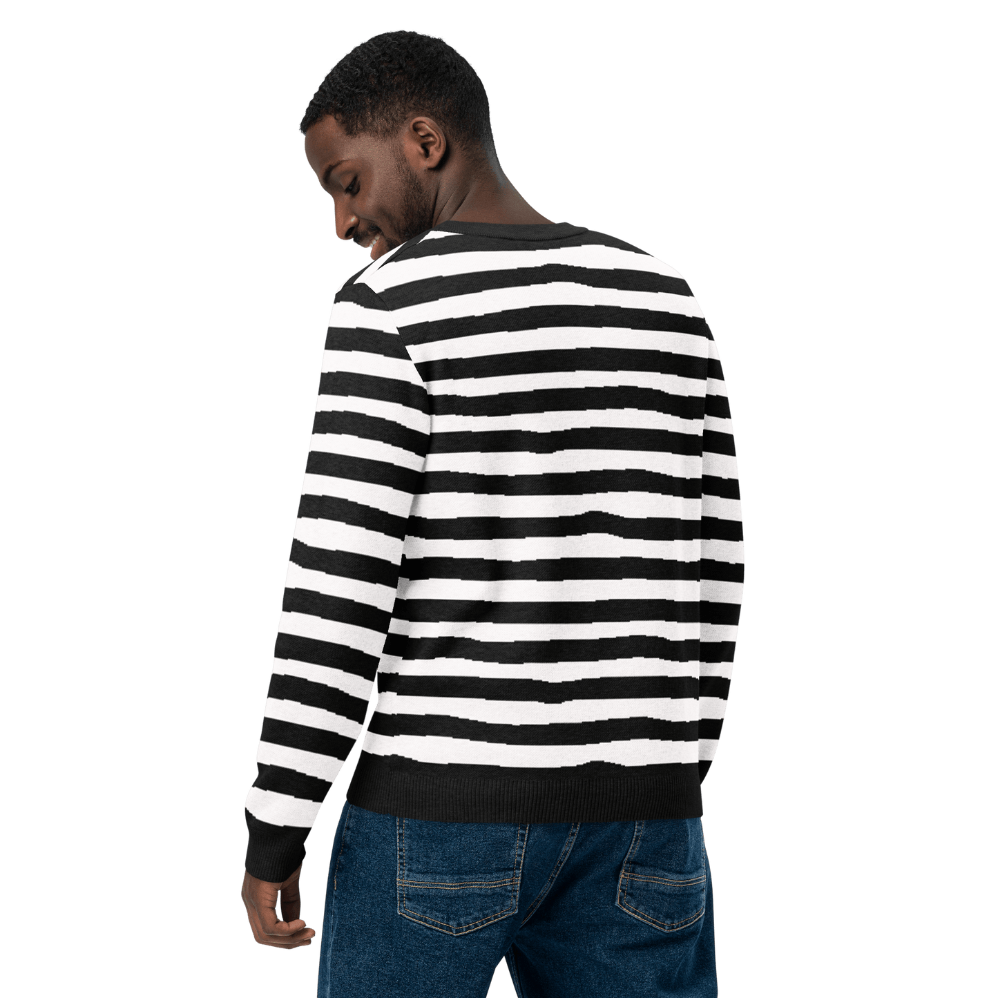 Pugsley Print Knit Crewneck Sweater