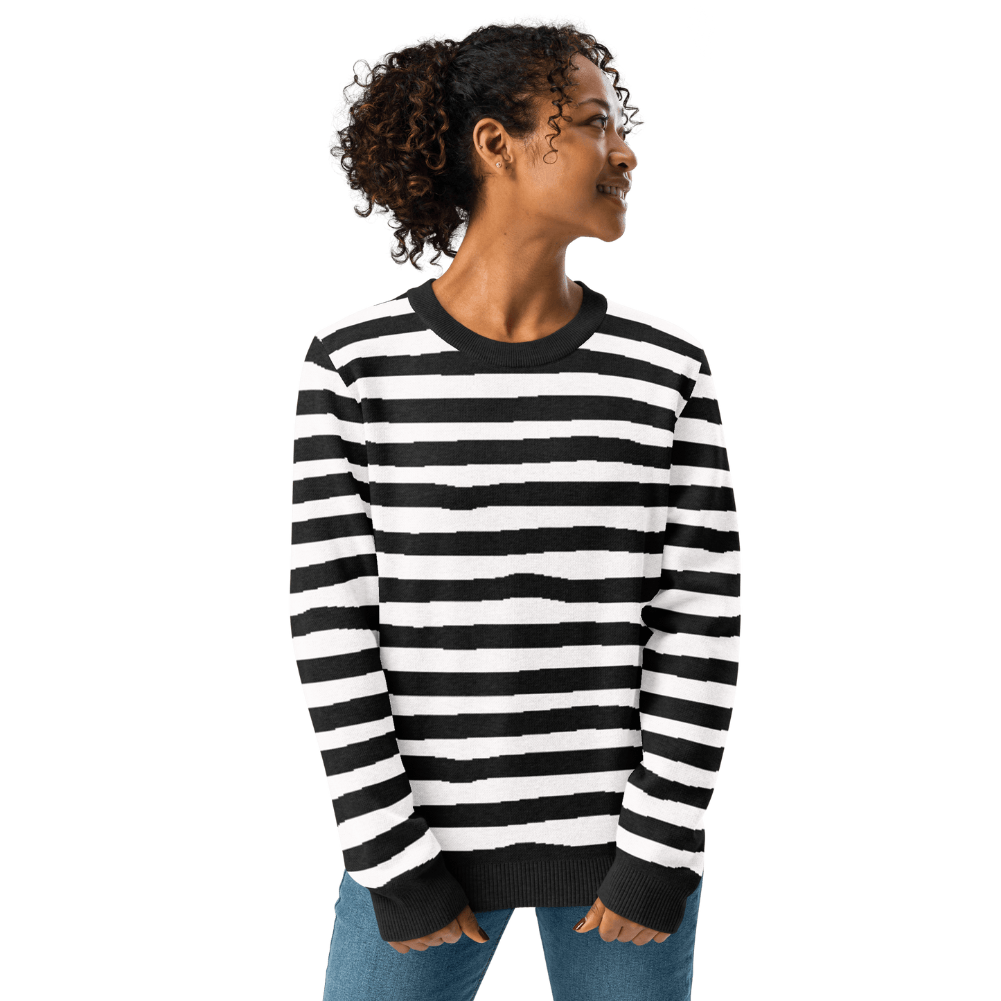 Pugsley Print Knit Crewneck Sweater