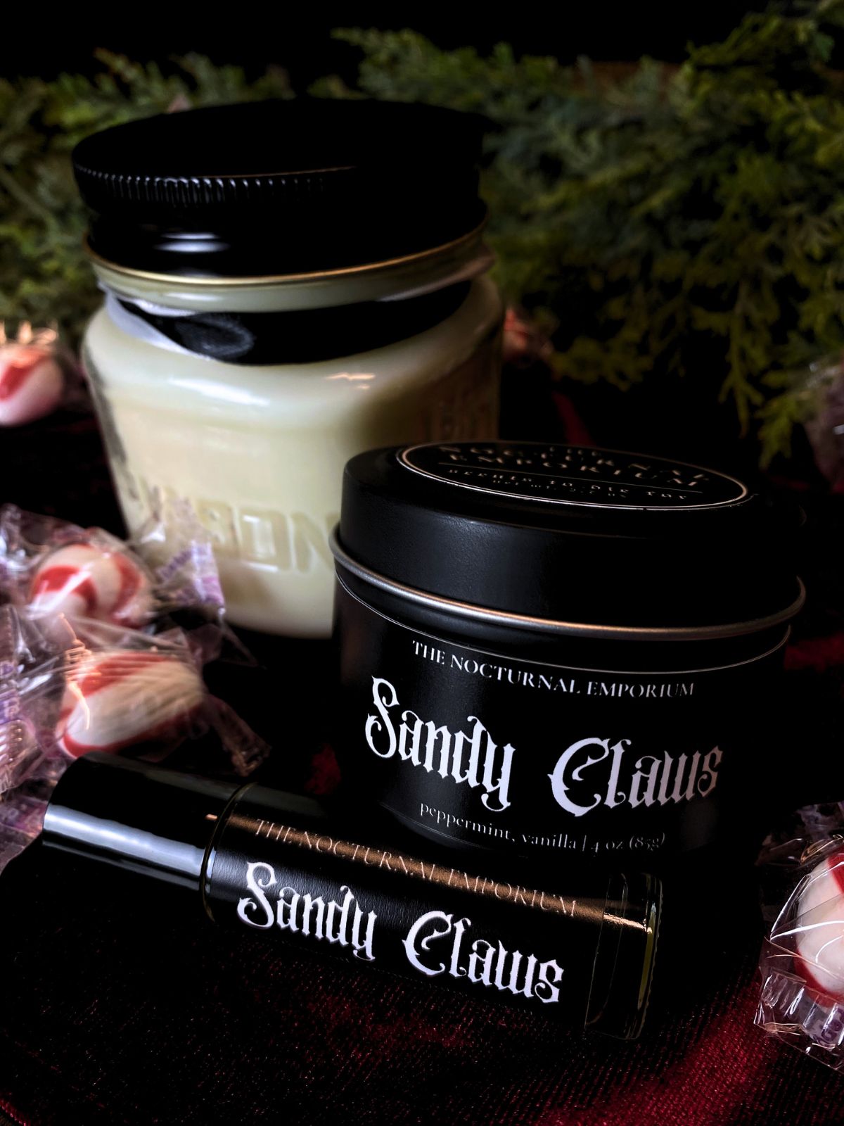 Sandy Claws Tin Candle