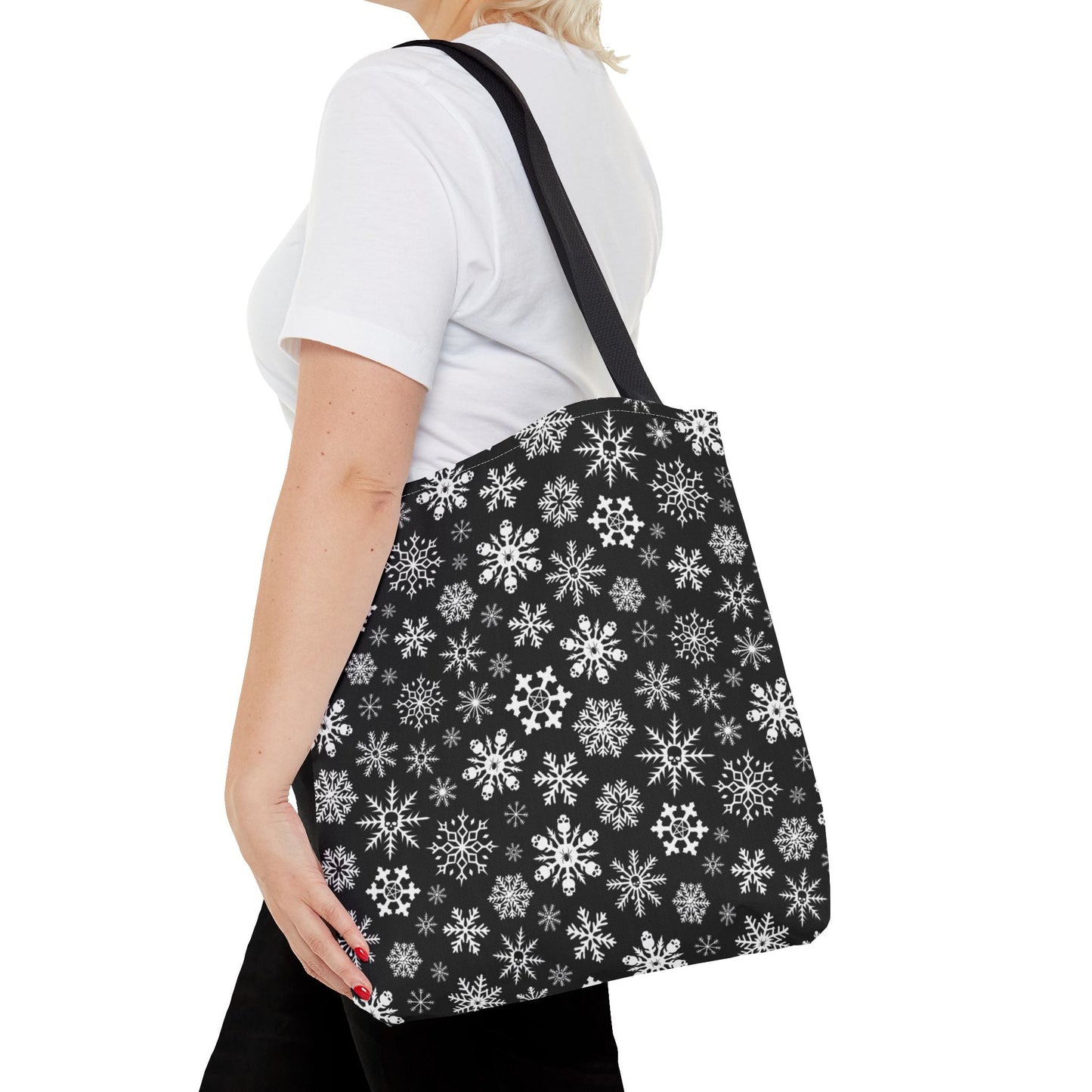 Skulldrift Gothic Snowflake Reusable Gift Bag Tote