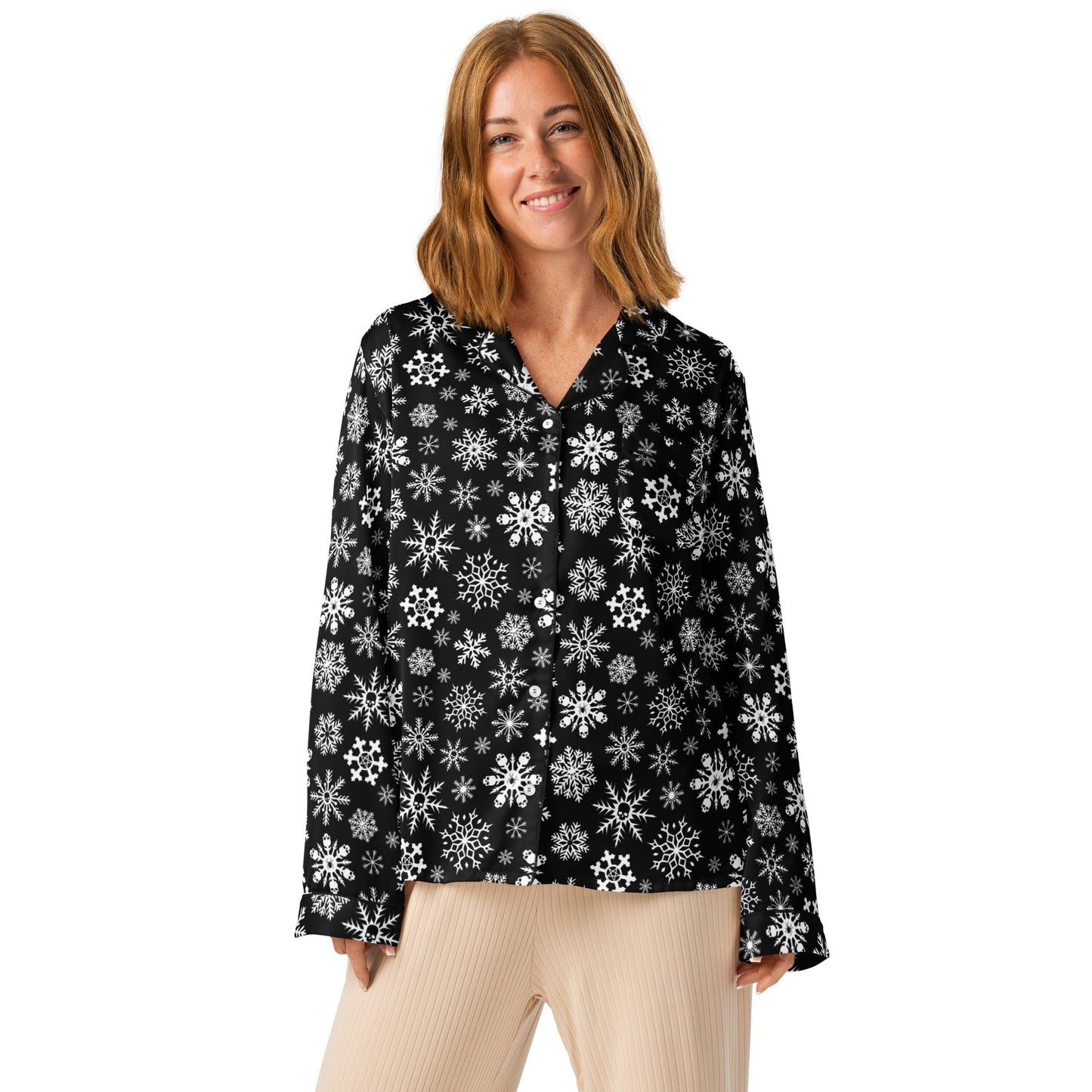 Skulldrift Snow Silky Pajama Top