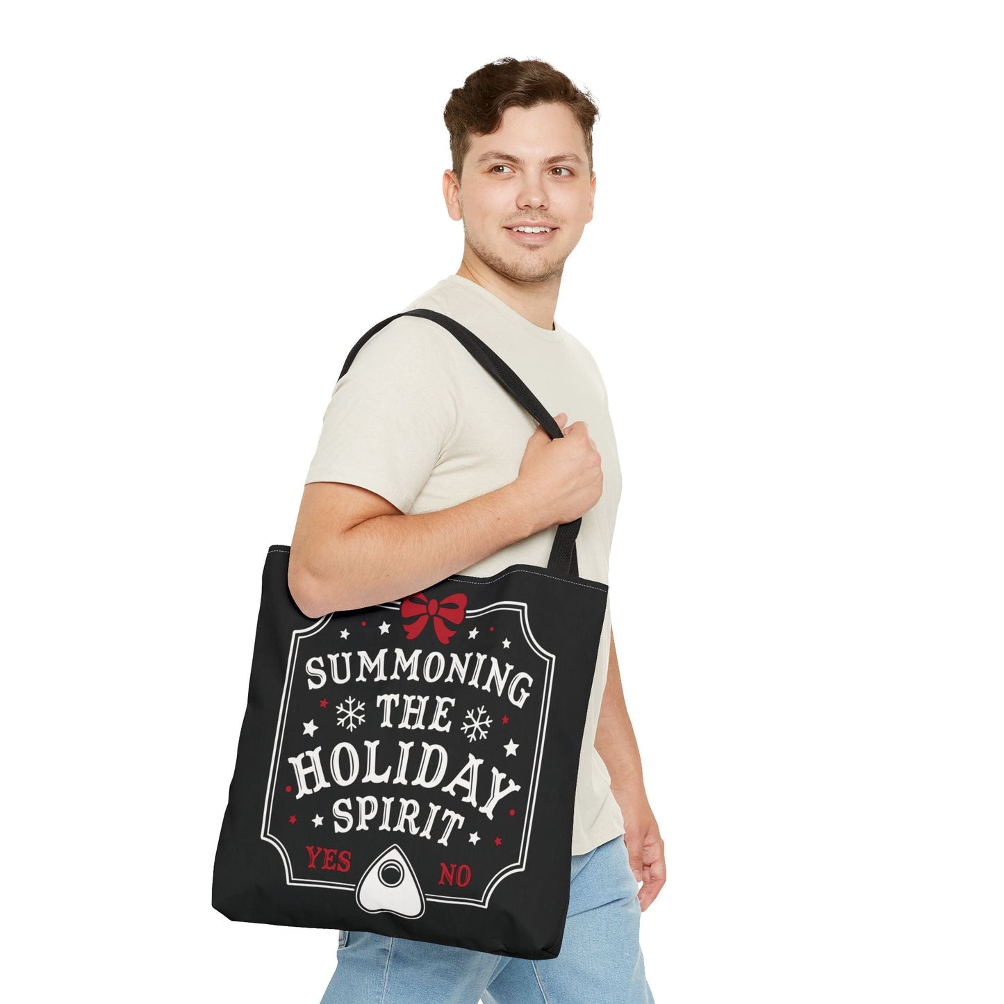 Summoning the Holiday Spirit Reusable Gift Bag Tote