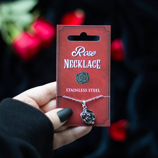 Gothic Rose Pendant Necklace