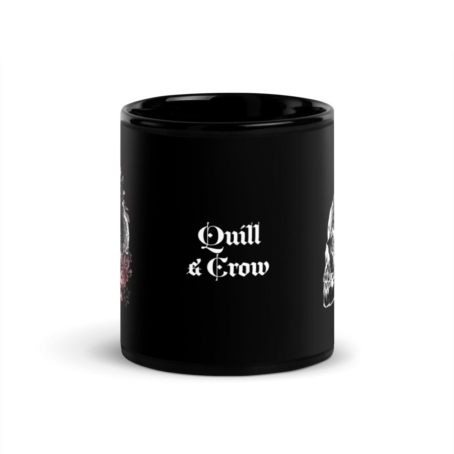 Death & Roses Black Glossy Mug