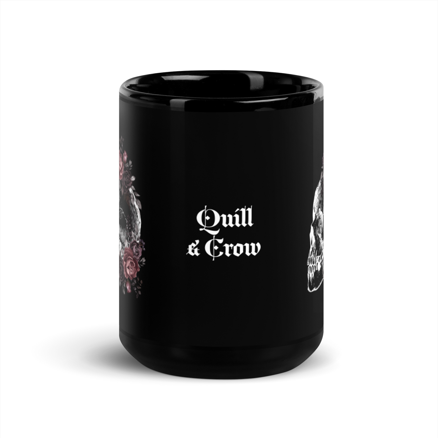 Death & Roses Black Glossy Mug