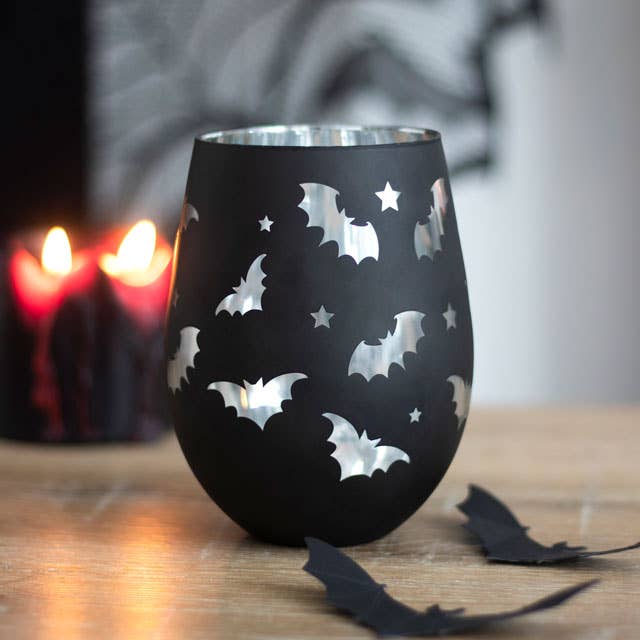 Verre sans pied chauve-souris noir mat